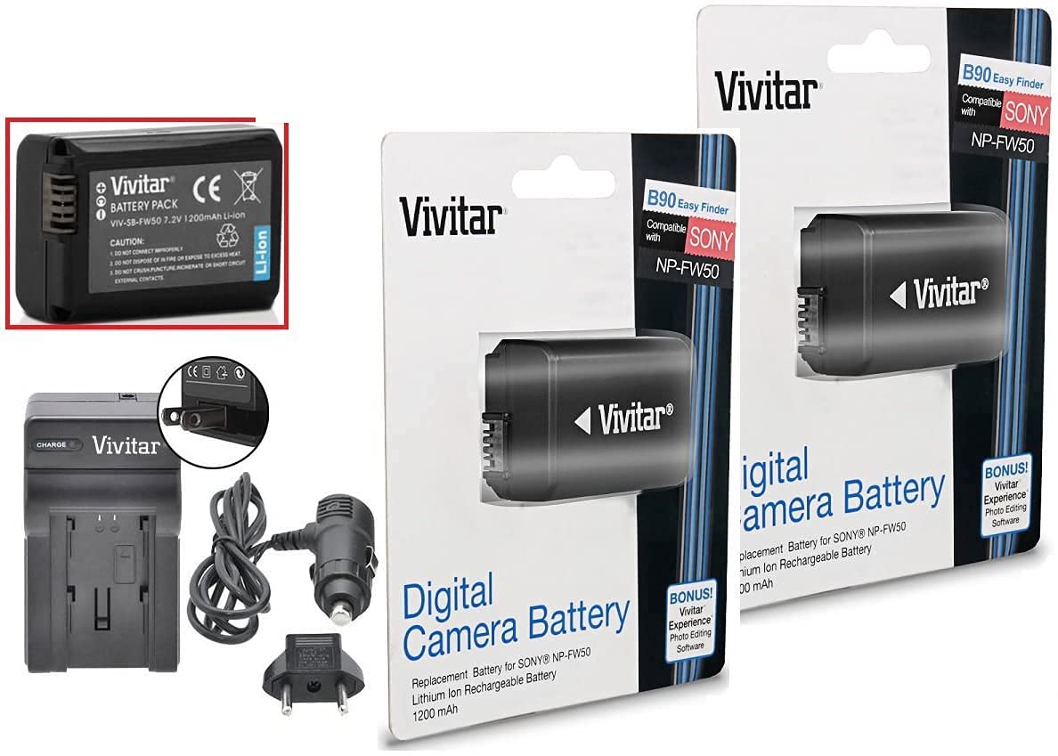 Amazon.com : Super Hi Capacity 2-Pcs NP-FW50 Li-Ion Battery With